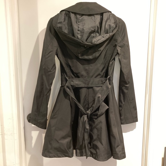 Laundry by Shelli Segal black A line skirted trench coat - Picture 3 of 10